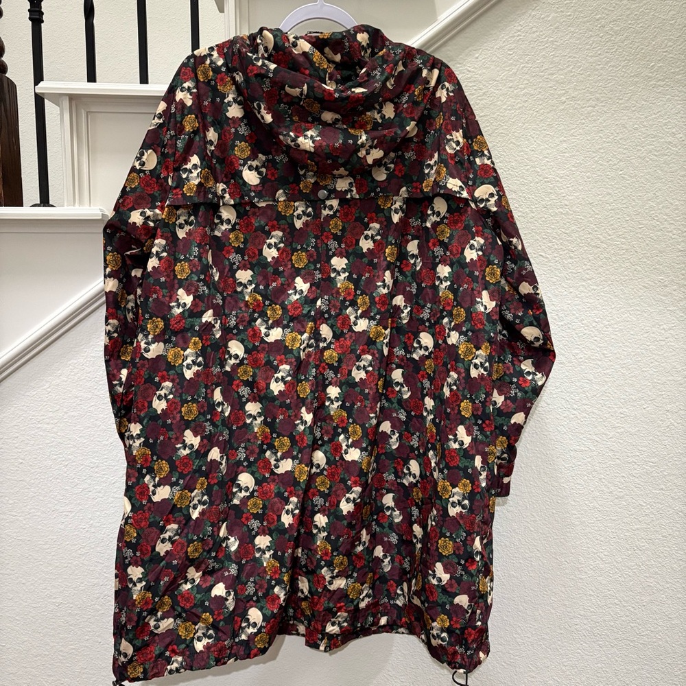 torrid Skull and Floral Rain Jacket - Picture 8 of 11